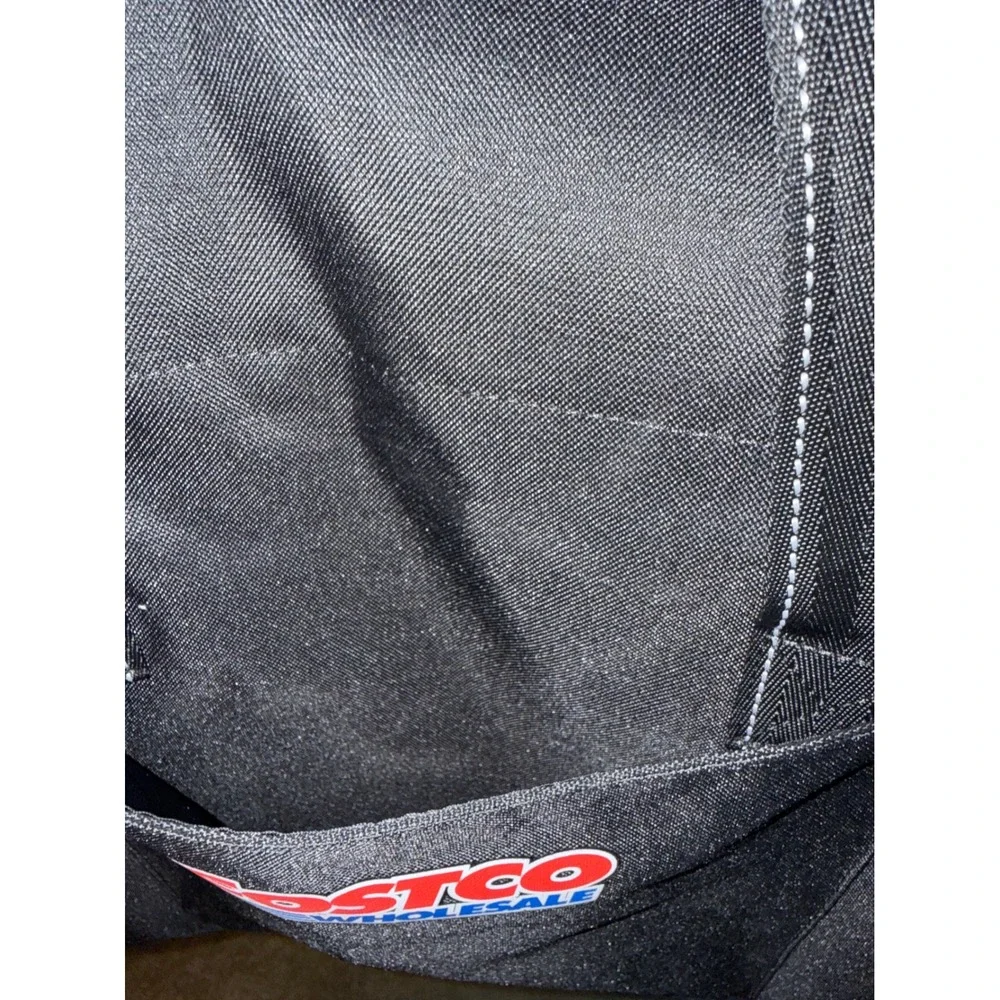 Costco Wholesale Black Canvas Tote Bag Zippered Large Carryall